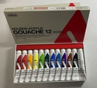 Holbein Acrylic Gouache Colors School Set Of 12 - D981 - New