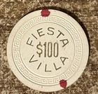 Rare Fiesta Villa  100 Poker Chip 1946 Short-lived Casino Las Vegas  Nv