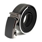 Real Leather Men Ratchet Belt Belts For Men Adjustable Automatic Buckle