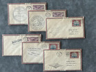 1928-1931 Us Airmail First Flight Cover Lot X15 Cam 34 25 20 Transcontinental Ff