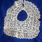 Antique Hand Made Lace Knotted Crochet Off White Girl Collar    a   