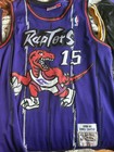 Mitchell   Ness Toronto Raptors Vince Carter  15 Purple Nba Basketball Jersey