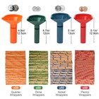 204x Assorted Flat Coin Wrappers W  Coin Sorters Tubes Penny Nickel Dime Quarter