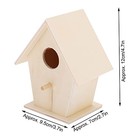Wooden Bird House  Unpainted Diy Bird Feeder Houses Single Layer No  3