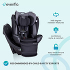 Evenflo Revolve360 Extend Rotational All In 1 Convertible Car Seat  Revere Gray