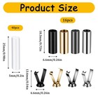56 Pcs Aglets For Shoelaces  Blend Metal Clear  Silver  Gold  Black  Gunmetal