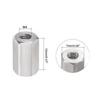 10pack M4 X 0 7-pitch 12mm Length 304 Stainless Steel Metric Hex Coupling Nut
