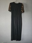 Black And Gold Sequin Maxi Dress     Elegant Evening Gown