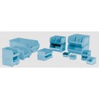 Lewisbins Pb10-f Lt Blue Hang   Stack Storage Bin  Plastic  Light Blue  2 In H 