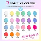 24 Pcs Pastel Gel Nail Polish Set  21 Colors Spring   Summer Gel Polish With Bas