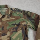Vintage Military Coat Mens Medium Woodland Camo Combat 80s Army Shirt Jacket