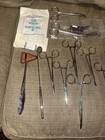 Vintage Medical Surgical Instrument Lot Scissors Forceps Reflex Hammer As Is   