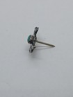 Vintage Southwestern Sterling Silver Turquoise Roadrunner Pin