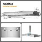 36 Inch Kitchen Range Exhaust Hood Fan Vent Stainless Steel Under Cabinet Mount 