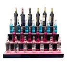 Led Lighted Liquor Bottle Display Shelf 31inch 4 Step Bar Display Stand