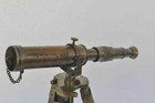 Antique Brass Marine Nautical Telescope Spy Maritime Wooden Tripod Stand Gift