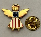 Usa Support Ribbon Patriotic Colorful Soft Enamel Lapel Pin
