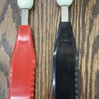 2 Vintage Bonny Long Thin Serrated Spatula Icing Spreaders With White Handle 