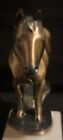 Vintage Quarter Horse Trophy Topper Large 5 1 4 X 5 Inches Metal Nos Bronze Tone