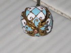 Antique Victorian Blue  Gold And White Enamel Hat Pin 9  Long