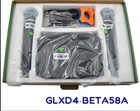 Glxd4 Vocal Dual Channel Wireless Microphone System Uhf Handheld Cordless Shure