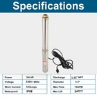 3   Deep Well Submersible Pump  3 4hp  220v  13 Gpm  247 Ft Max 60hz 1 25in Npt