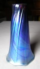 Antique Blue Aurene  lily  Style Art Glass Lamp   Light Shade