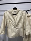 Jenne Maac Women s Size S 100  Silk Suit Set Jacket And Pants Ivory Vintage 90s