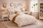 Pottery Barn Teen Ashlyn Tufted Duvet Cover Twin Cream 100  Cotton Nwt