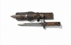 Italian M1938 Bayonet W  Original Leather Scabbard 7    Blade Fixed Wwii Era