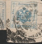 Austria Scott  Pr5a Pale Ultramarine Used On Piece 