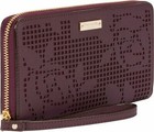 New Kate Spade New York Zip Wristlet Wallet   Universal Phone Case Rose Maroon
