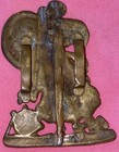 Antique Brass Or Bronze Cherub Playing Harp Belt Buckle Slider 3 1 4 In By 2in