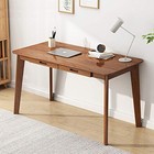 Iotxy Solid Wood Writing Desk - Home Office Laptop Computer Table  Walnut  