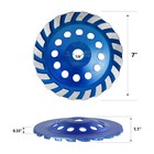 Diamond Concrete Grinding Wheel 7 Inch For Angle Grinder Polishing Blue Pc
