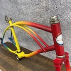 Vintage Sears Free Spirit Muscle Bike Frame Fork 20 In Cruiser Steel Rainbow