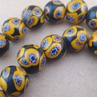 Antique Venetian Style Millefiori Glass Beads Necklace Strand