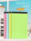 Colored Legal Pads 5x8  4 Pack  Lined Note Pads 5x8 College Ruled  Note Paper   