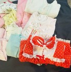 Lot Of 14 Vtg Baby Girl Clothes Dresses Various Sizes Carters Health-tex