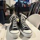 Vtg 90s Converse All Star Made In Usa Og Black High Top Hi Canvas No Box 10