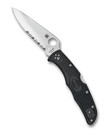 Spyderco Endura 4 Folding Knife C10psbk Satin Combo Edge Vg-10 Blade Black Frn