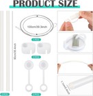 Baderke 2 Set Extra Long 35 Inch Reusable Silicone Straws Compatible With Sta