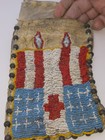 Antique Native American Beaded Hide Pouch Panel Plains Indian C1900