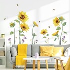  Large Sunflower Wall Decals Flower Grass Wall Stickers Bedroom Living Room 