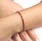 7 00 Ct Round Cut Natural Red Ruby Tennis Bracelet 14k Solid Yellow Gold