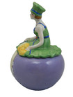 Art Deco Flapper Girl  Porcelain Powder Box 1920 s