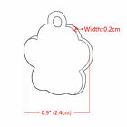 Glitter Paw Print Pet Id Tags Custom Engraved Dog Cat Tag Personalized