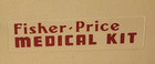 1977 Vintage Fisher Price Doctor Medical Kit Incomplete Set Red Lettering  936