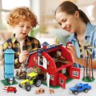 1405 Pcs Farm Barn Building Set With Light  Western Farm House Building Block
