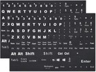 2pcs Large Print English Keyboard Stickers - Easy Apply Vinyl For All Keyboards